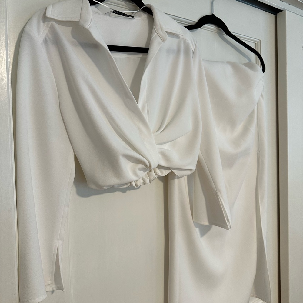 Zara White Two-Piece Set - Picture 3 of 4